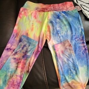 Suzanne collection Tween super soft stretchy leggings, Tie-dye sz.L 12-14 girls